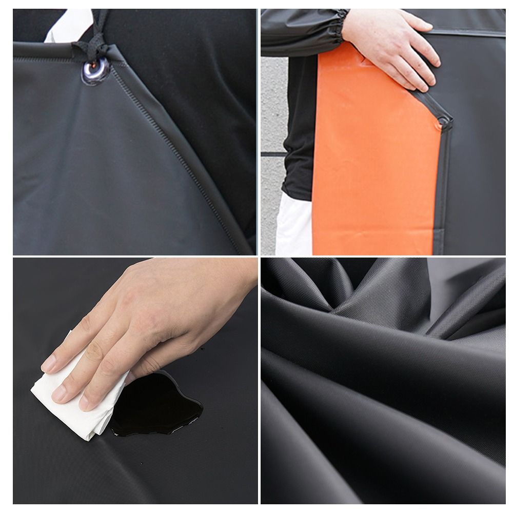 Home Cooking Work - Soft PU Leather Kitchen Apron Black