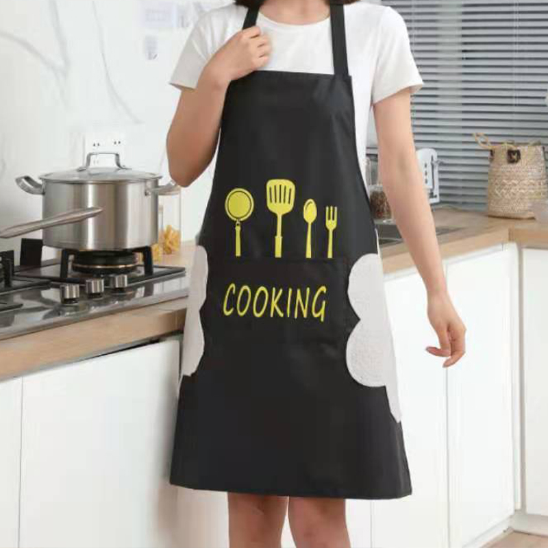 Apron Waterproof Oilproof Can  - Home Cooking Work บทวิจารณ์และราคา
