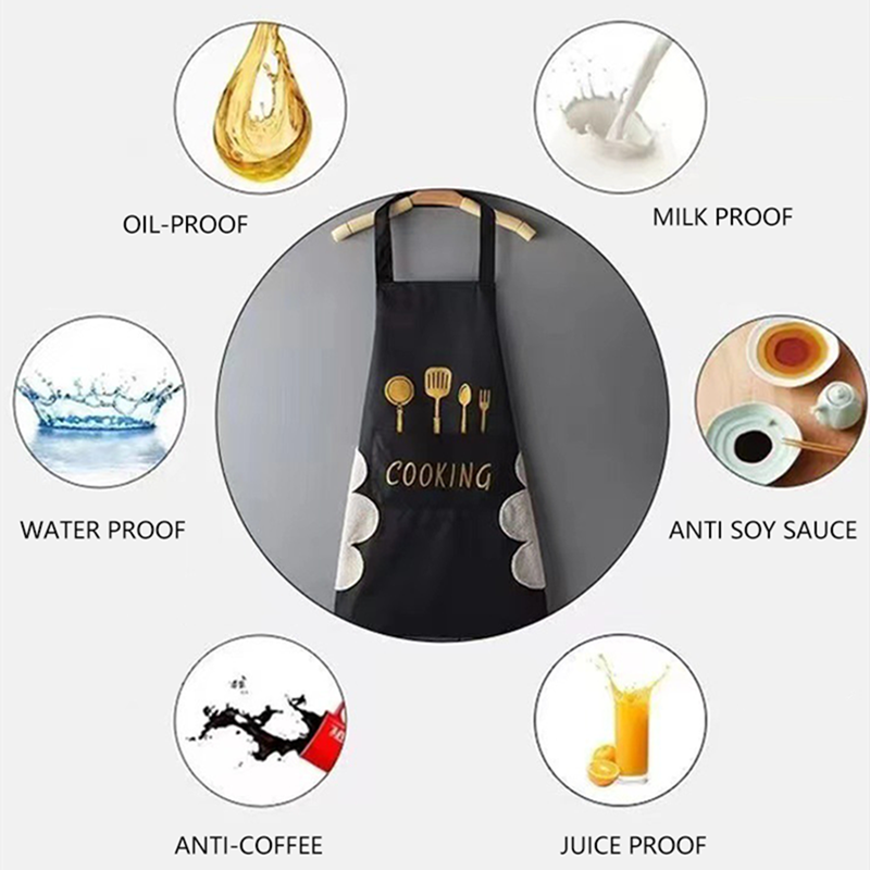 Apron Waterproof Oilproof Can  - Home Cooking Work บทวิจารณ์และราคา
