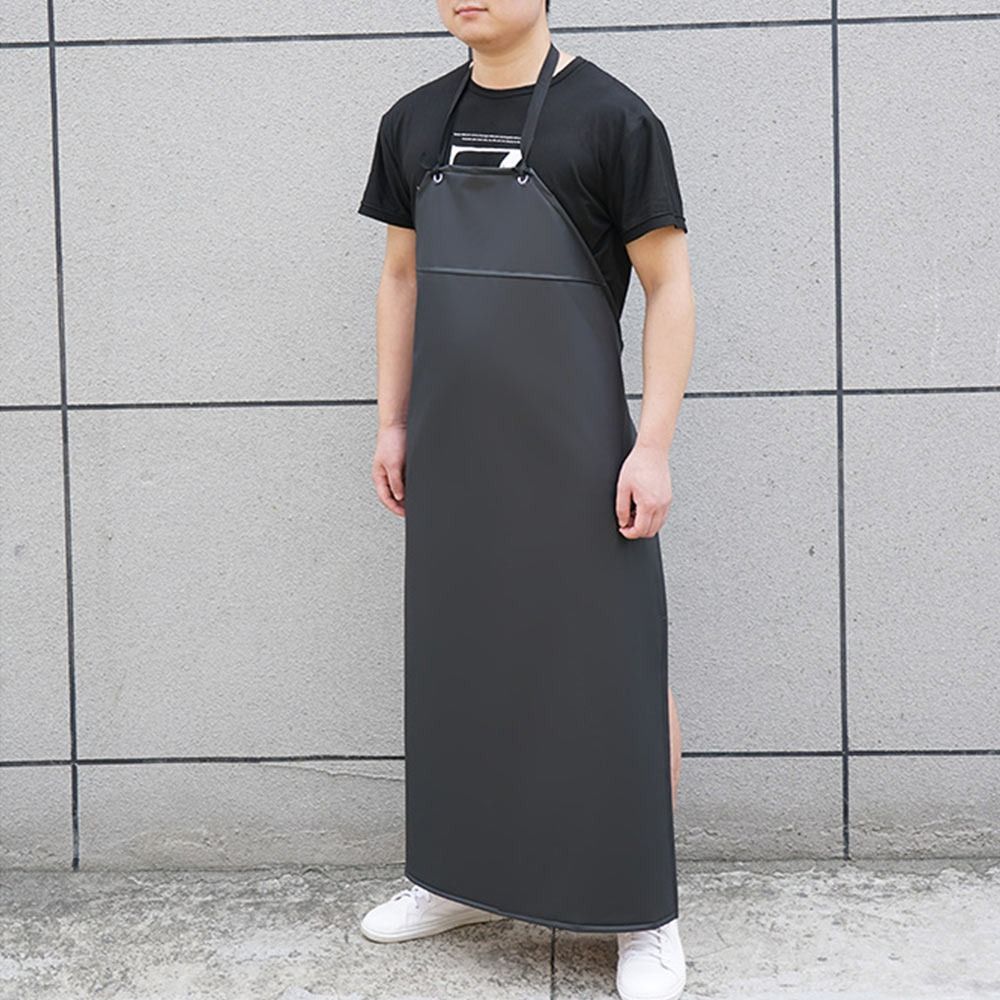 Soft PU Leather Kitchen Apron  - Home Cooking Work บทวิจารณ์และราคา