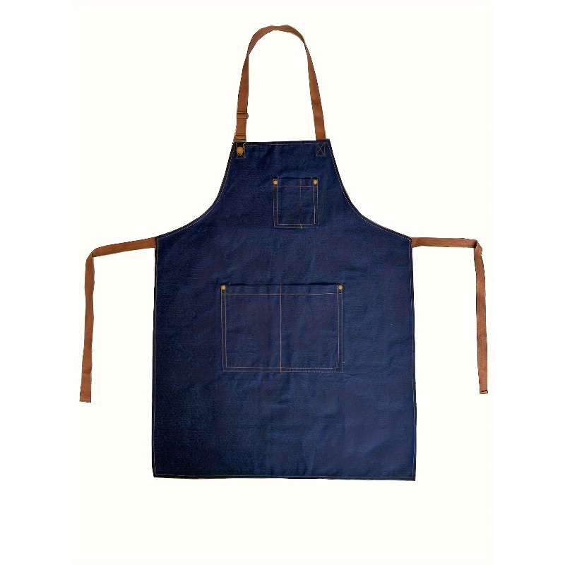 Denim Work Apron for Men Women - Home Cooking Work บทวิจารณ์และราคา