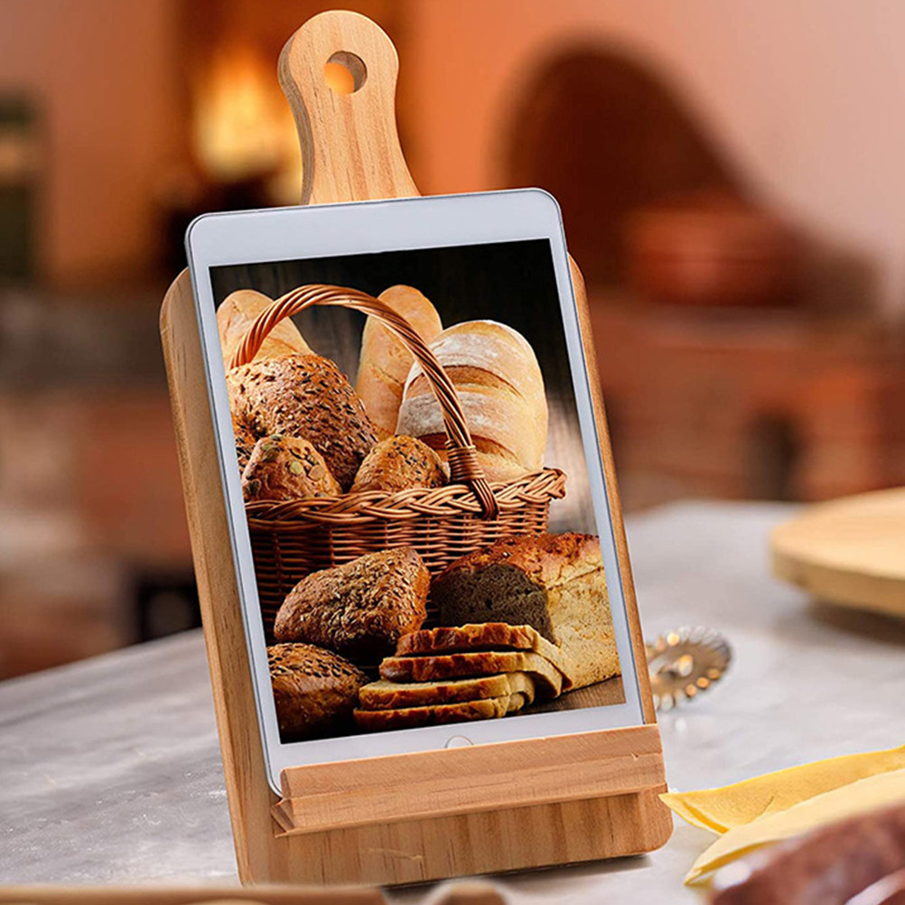 Natural Wood Recipe Book Stand - Home Cooking Book บทวิจารณ์และราคา